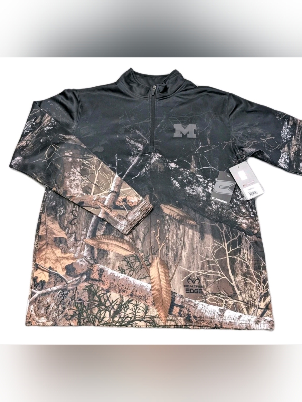 Colosseum Michigan Wolverines Realtree Edge Camo 1/4 Zip NWT Men M